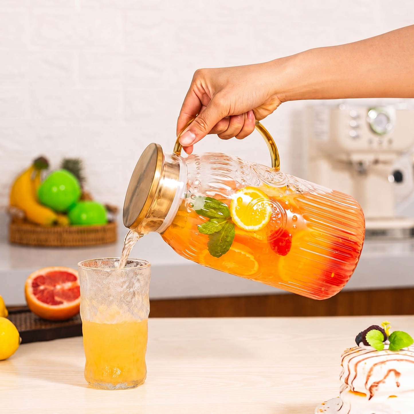 Ellis® 68 Oz Vintage Glass Pitcher